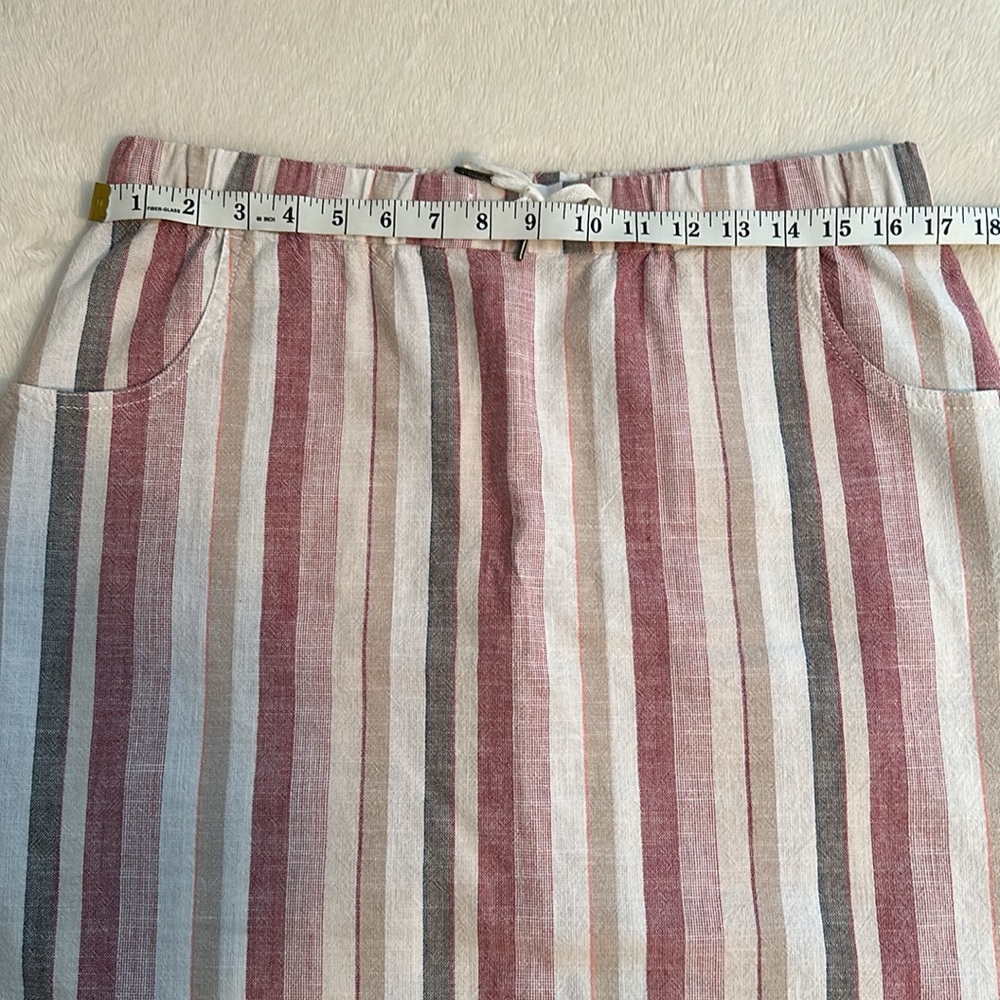 EUC! Aventura Nomad Skirt striped organic cotton drawstring waist size Medium - Picture 4 of 6